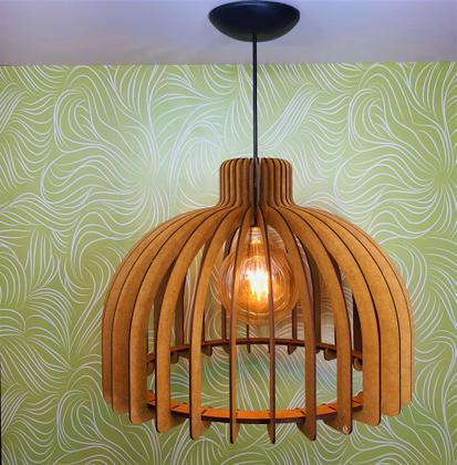 Lustre Grande Sala De Estar Pendente Rústico Decorativo 40cm - Fábrica de Utilidades Imagem de Lustre Grande Sala De Estar Pendente Rústico Decorativo 40cm