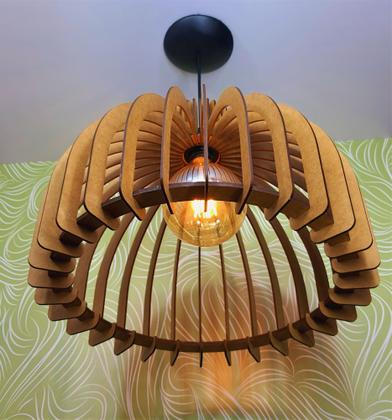 Lustre Grande Sala De Estar Pendente Rústico Decorativo 40cm - Fábrica de Utilidades Imagem de Lustre Grande Sala De Estar Pendente Rústico Decorativo 40cm
