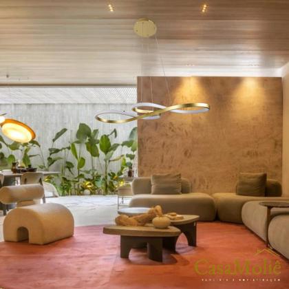 Imagem de Lustre Led Unlimited Moderno 45w 75cm Dourado C/ Controle