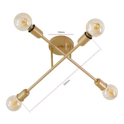 Imagem de Lustre LuminaLux Sputnik Monaco 2 Braços Pendente Industrial