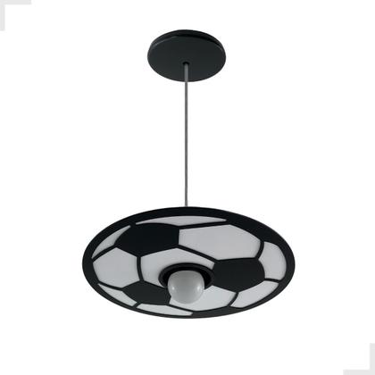 Imagem de Lustre Luminária Infantil Bola de Futebol Quarto Menino Decoração Esporte Teto Pendente p LED