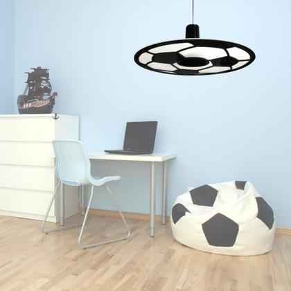Imagem de Lustre Luminária Infantil Bola de Futebol Quarto Menino Decoração Esporte Teto Pendente p LED