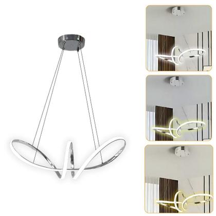 Imagem de Lustre Luminaria Pendente Led De Teto Moderno para Sala Quarto Loop 45w 3 Em 1 Bivolt