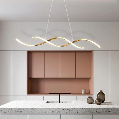 Imagem de Lustre Luminaria Pendente Molecular DNA 36W Iluminaçao Moderna Espiral Luxo Decoraçao Sala Cozinha Teto Sala Mesa Loja Casa Restaurante