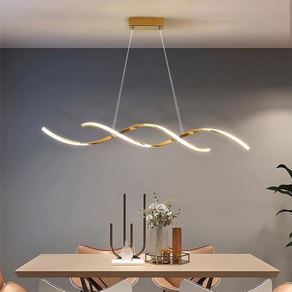 Imagem de Lustre Luminaria Pendente Molecular DNA 36W Iluminaçao Moderna Espiral Luxo Decoraçao Sala Cozinha Teto Sala Mesa Loja Casa Restaurante