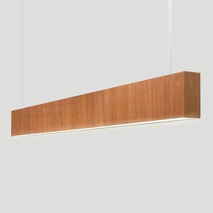 Imagem de Lustre Madeira Retangular Linear LED Integrado 98cm -SNK 04 - JEQUITIBA BQ