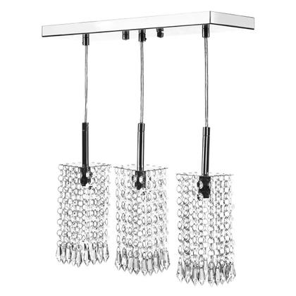 Imagem de Lustre Para Sala Clearcrillic Triplo Cristal Acrílico