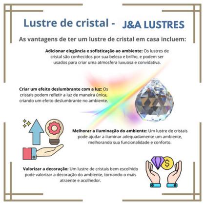 Imagem de Lustre para sala cristal legítimo vai montado.