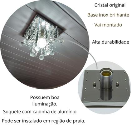 Imagem de Lustre para sala de cristal legitimo vai montado,soquete E27.