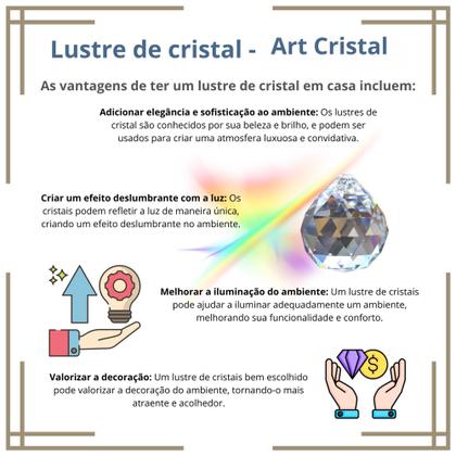 Imagem de Lustre para sala de cristal legitimo vai montado,soquete E27.