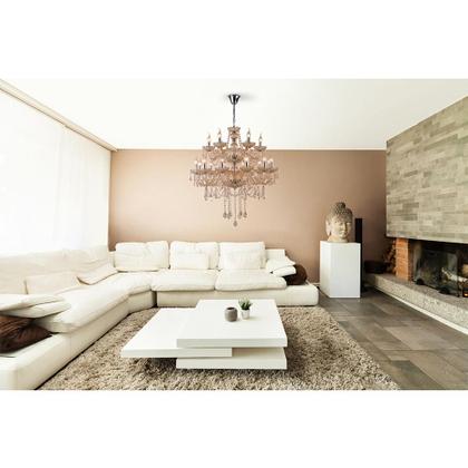 Imagem de Lustre Para Sala de Jantar Cristal Legítimo Maria Tereza Nice 18 Lâmpadas E14 Bivolt