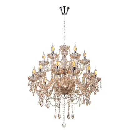 Imagem de Lustre Para Sala de Jantar Cristal Legítimo Maria Tereza Nice 18 Lâmpadas E14 Bivolt