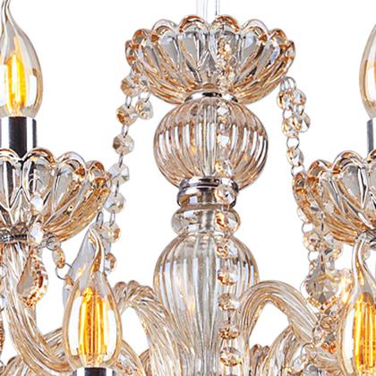 Imagem de Lustre Para Sala de Jantar Cristal Legítimo Maria Tereza Nice 18 Lâmpadas E14 Bivolt