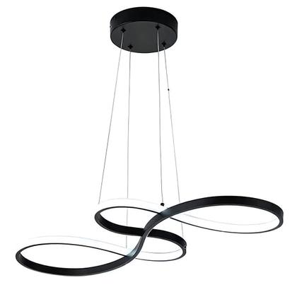 Imagem de Lustre Pendente 3 em 1 Arco Infinito LED Perfil Iluminaçao Sala de Jantar Hall de Entrada Restaurante Hotel Decoraçao Residencial Comercial