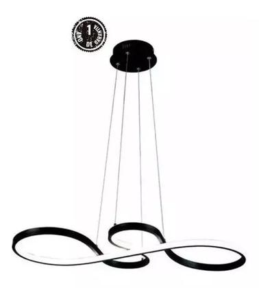 Imagem de Lustre Pendente 40w Design Moderno Bivolt Preto 3 Em 1