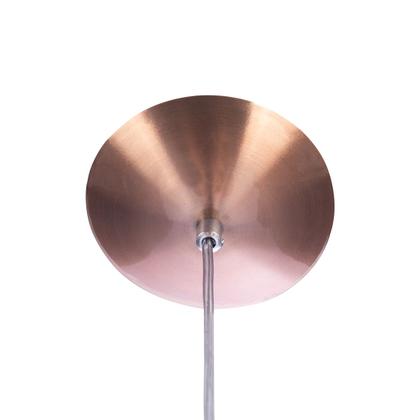 Imagem de Lustre Pendente Alumínio Meia Lua 23cm New Cobre