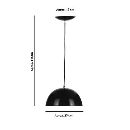 Imagem de Lustre Pendente Alumínio Meia Lua 23cm New Cobre