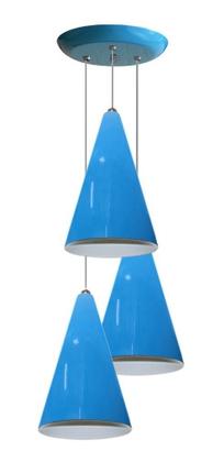 Imagem de Lustre Pendente Cone Triplo Ideal Mesa De Jantar, Quarto