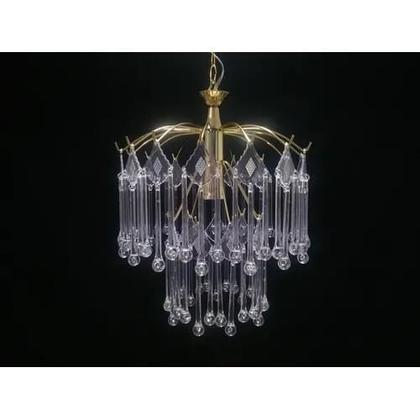 Imagem de Lustre Pendente De Cristal Para Sala Dourado