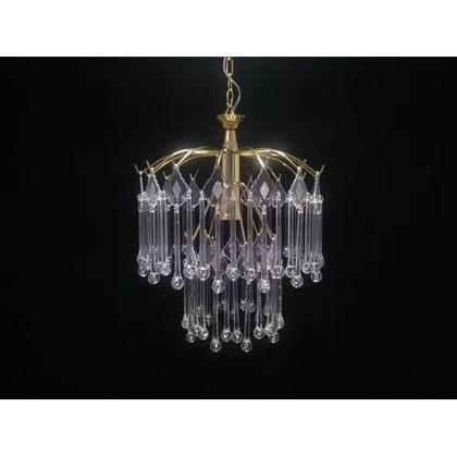 Imagem de Lustre Pendente De Cristal Para Sala Dourado