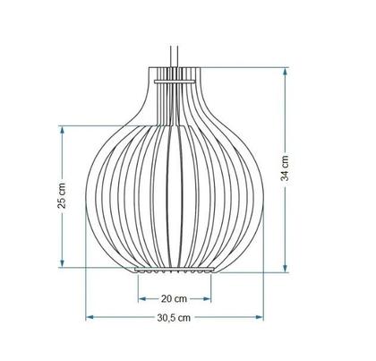 Imagem de Lustre Pendente Gota Design Moderno Rustico Mdf Cru Bivolt 