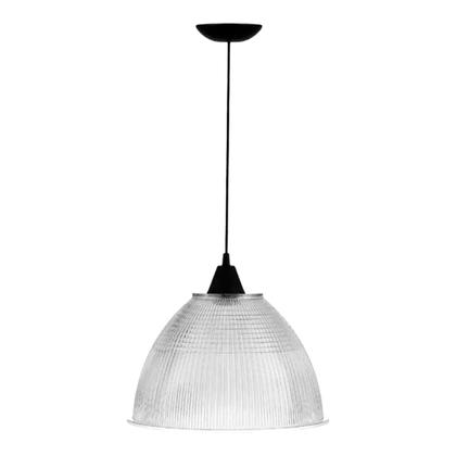 Imagem de Lustre pendente industrial galpão prismatico preto fl