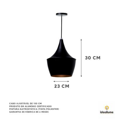 Imagem de Lustre Pendente Interno Mesa Jantar Balcão Balão