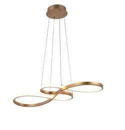 Imagem de Lustre pendente led 40w dourado moderno 4000k