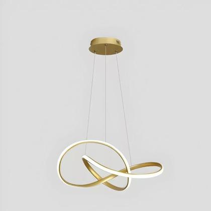 Imagem de Lustre Pendente Led 40w Moderno 3 Em 1 Dourado Bivolt