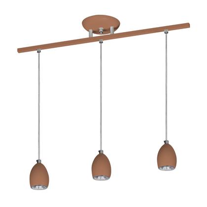 Imagem de Lustre Pendente Luminária Sala Jantar Quarto Design Zo 07 3 Lâmpadas Gu10 Cobre