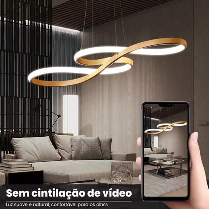 Imagem de Lustre Pendente Moderno Luxo NovaDecor