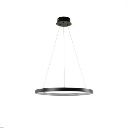 Imagem de Lustre Pendente Ring 1 Aliança Preto Led 3000K 40Cm 24W S&L