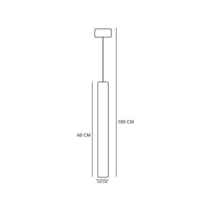Imagem de Lustre Pendente Taschibra Tabli MR11 60cm Tubular Bivolt