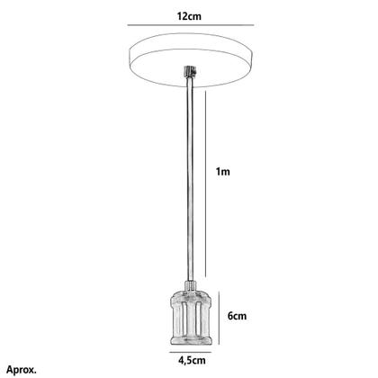 Imagem de Lustre Pendente Tubo Cilindro Nordic Cobre