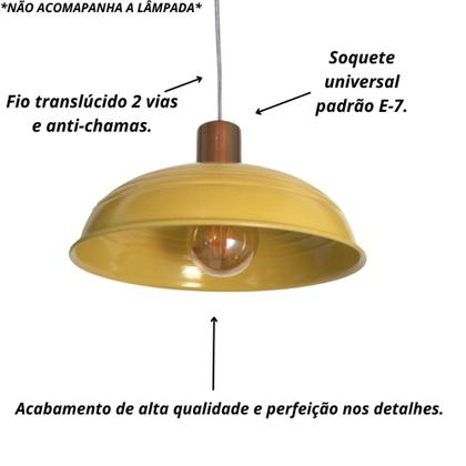 Imagem de Lustre Pendente Vintage Sofisticado Luminaria de Teto