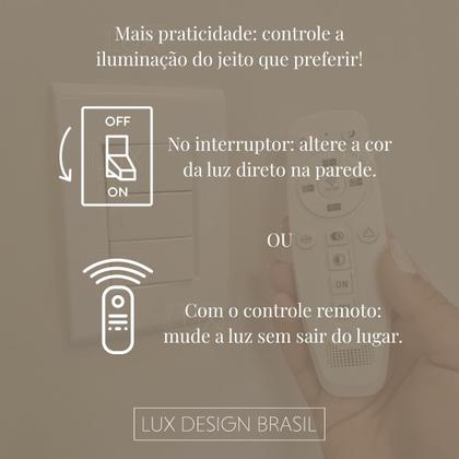 Imagem de Lustre Plafon Black Ring LED 2 Anéis Preto com Controle Remoto, Dimmer, 3 Cores de luz, Moderno ideal para Sala Quarto Escritório Design Sofisticado