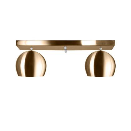 Imagem de Lustre Plafon Bola 15 cm Retangular Duplo New Cobre