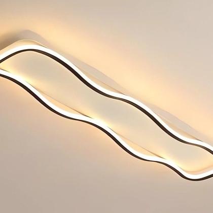 Imagem de Lustre Plafon Ondulado Moderno Led 3 Em 1 Com Controle 60 Cm