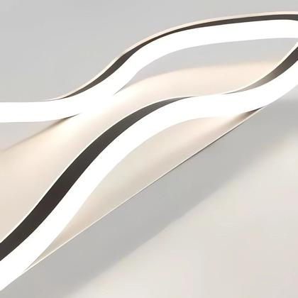 Imagem de Lustre Plafon Ondulado Moderno Led 3 Em 1 Com Controle 60 Cm