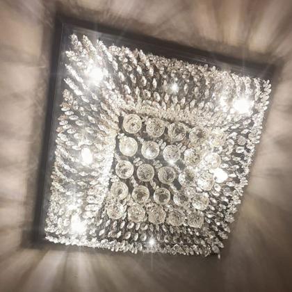 Imagem de Lustre Plafon Pendente De Cristal K9 Legítimo 40x40 Cm