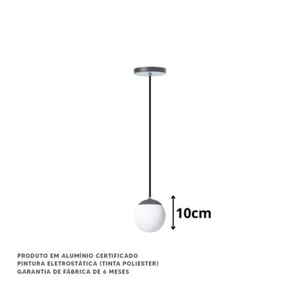 Imagem de Lustre Sala Estar Retro Bola Alumínio Decorações