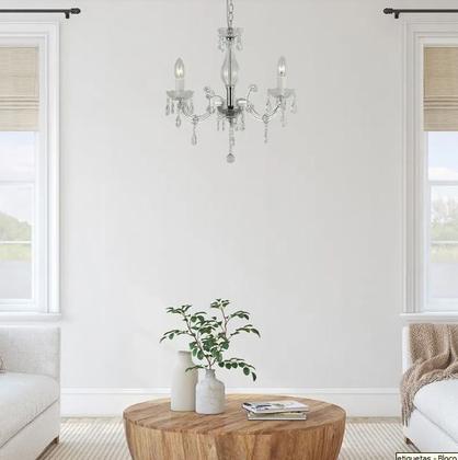 Imagem de Lustre Treviso 3 Lâmpadas E14 Transparente LD941603LS LLUM