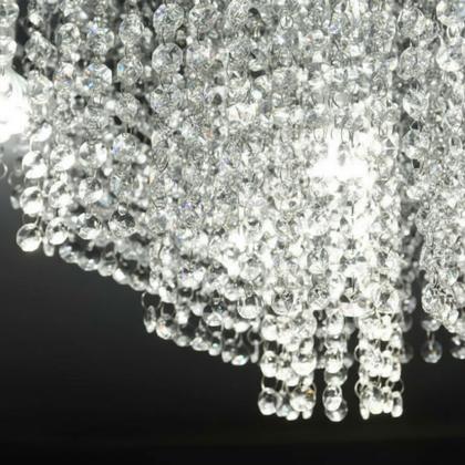 Imagem de Lustre vai montado,base 38x38 cm cristal legítimo k9