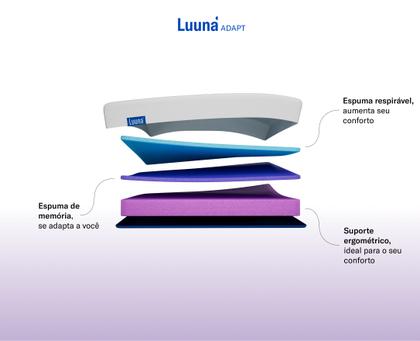 Imagem de Luuna Colchão Adapt, 3 Espumas D28, Tecnologia Airflow, Firmeza Média