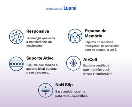 Imagem de Luuna Colchão, Blue, 3 Espumas, Ergo Suport