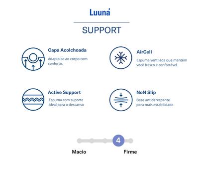 Imagem de Luuna Colchão Support, 2 Espumas D28, Ortopédica e Térmica, Firme