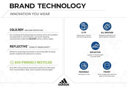 Imagem de Luva adidas Winter Performance Edge 2.0 Heather Grey M/L