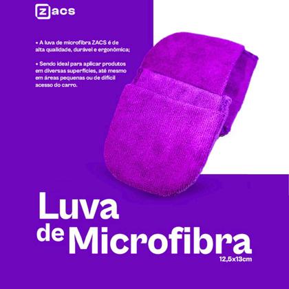 Imagem de Luva Aplicadora Microfibra Zacs Para Passar Cera V40 V80