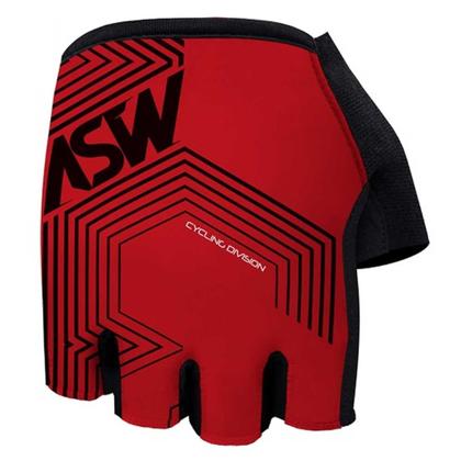 Imagem de Luva Bike ASW Flex Polygon Aberta - Vermelha 