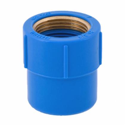 Imagem de Luva com Bucha PVC Azul Roscável e Soldável 3/4x3/4" 25x25mm Plastilit